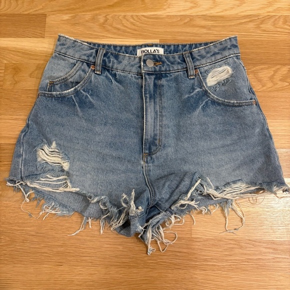 Rolla’s Dusters Short High Rise Slim Sylvie Blue Size 28 - Picture 2 of 5